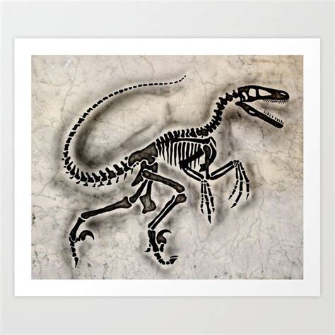 Dino Fossil Art Print By Juan Iglesias Art X Small Fossil Art