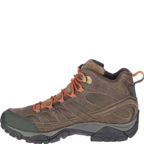 Merrell Mens Moab 2 Prime Mid Wp Wide Hiking Boots Canteen Elliottsboots