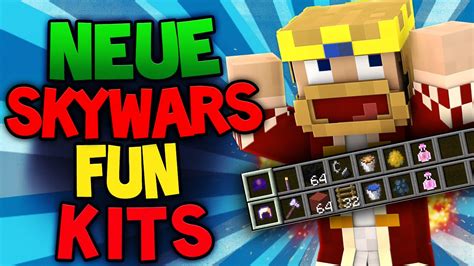 Neue Fun Kits In Skywars Minecraft Skywars Youtube