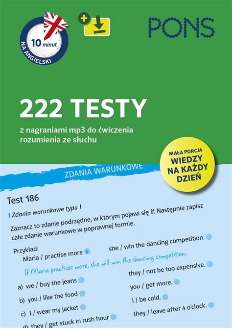 10 Minut Na Angielski 222 Testy Poziom A1 A2 Opracowanie Zbiorowe