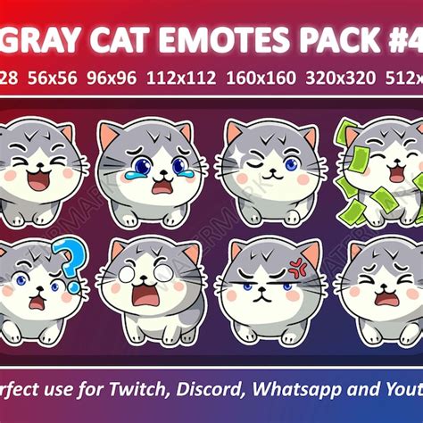 Discord Cat Emoji Pack - Etsy