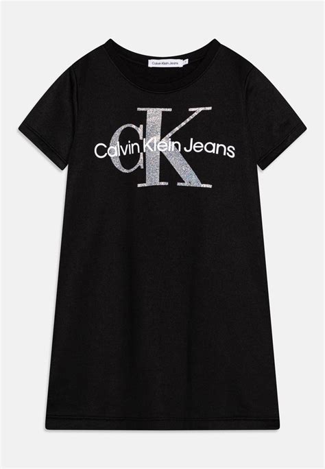 Calvin Klein Jeans Monogram Metallic Aline Dress Freizeitkleid