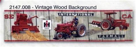 🔥 Free Download Farmall Vintage Wood Backround 6x15 Wall Border