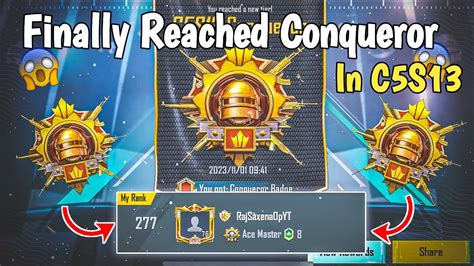 Finally Reached Conqueror Tier In CYCLE 5 SEASON 13 SAMSUNG A3 A5