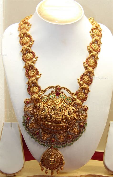 Heavy Nakshi Gold Haram Latest Jewellery Designs Simple Bridal