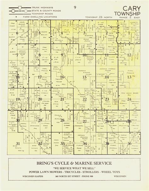 Official County Plat Book And Rural Directory Of Wood County Wisconsin