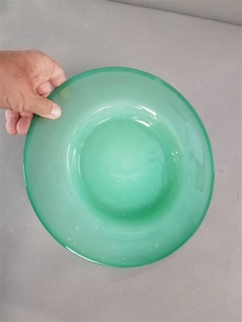 Jade Green Art Glass Charger