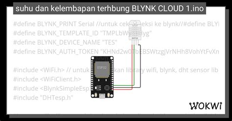 Sensor Suhu Dan Kelembapan Dengan Blynk Wokwi Esp Stm Arduino