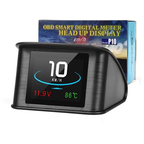 Universal Hud P10 Obd2 Smart Digital Meter Head Up Display Overspeed