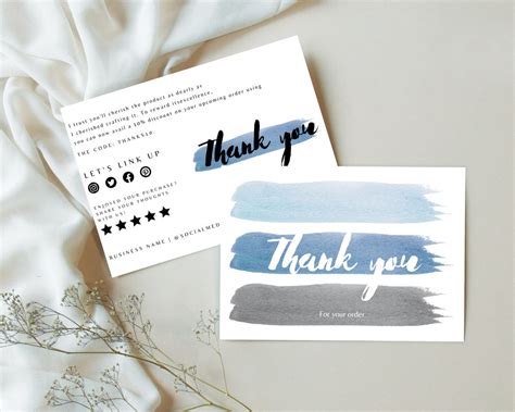 Personalized Business Thank You Cards Neutral Business Thank - Etsy