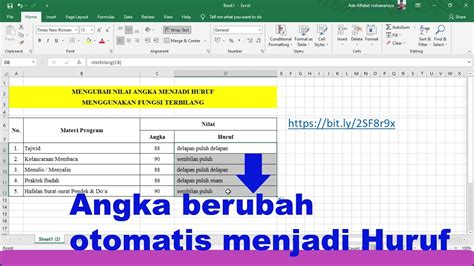 Cara Mengubah Nilai Angka Menjadi Huruf Menggunakan Fungsi Terbilang Di