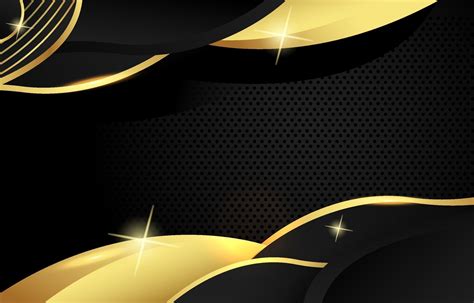 Black And Gold Wave Background Vector Art At Vecteezy