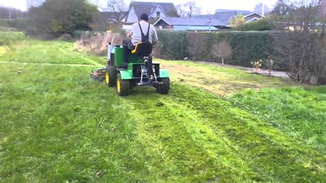 First Try Out Homemade Front Mounted Mower Youtube