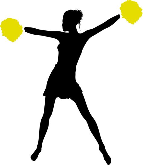 Cheerleading Stunt Silhouette at GetDrawings | Free download