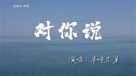 半噸兄弟 對你説『你也會愛上一個人付出很多很多』（動態歌詞lyrics Video4k） Youtube