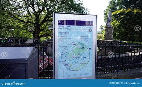 map  edinburgh  town edinburgh scotland october