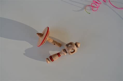 Mini Mexican Handmade Toy Slingshot Churumbela Balero Trompo