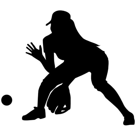 Great Catch Girl Softball Player Sticker 50 Colors