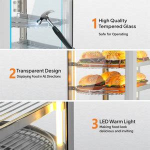 Mint Pantry 3 Tier 800W 110V Hot Food Warmer Display Case Countertop Wayfair