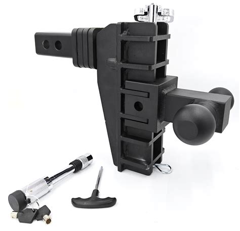 M optimized Steel Adjustable Trailer Hitch, Dual Ball Trailer Hitch