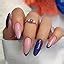 JUSTOTRY Pcs Almond False Nails Short Colourful French Press On Nails Pattern Nude Fake