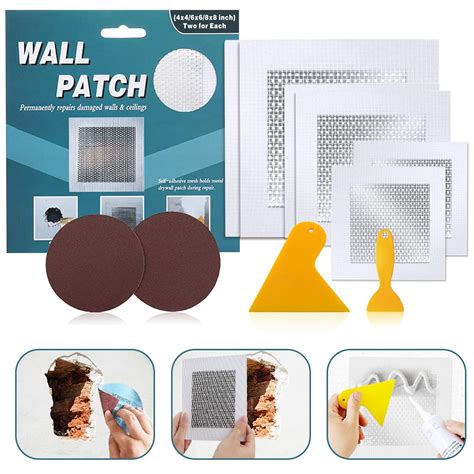 Tahikem 6 Pcs Drywall Repair Patch 4 6 8 Two Of Each Wall Patch