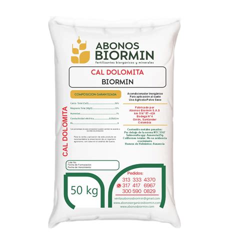 CAL DOLOMITA HUILA Abonos Biormin Fertilizantes biorgánicos y minerales