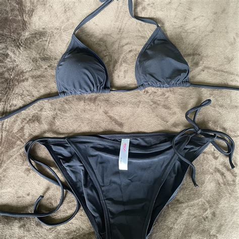 Staple Black Bikini Says Size Depop
