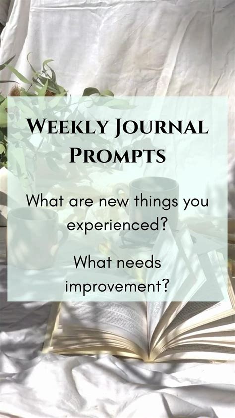 Weekly Journal Prompts Self Help Book Writing Prompts Journal Prompts