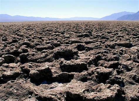 Death Valley Devils Golf Course National Park Usa Erosion Deposits