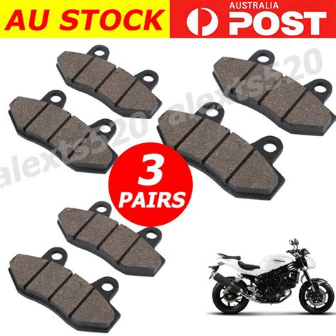 3 Pairs Front Rear Brake Pads For Hyosung Gt650 Gt 650 R X S Au Ebay