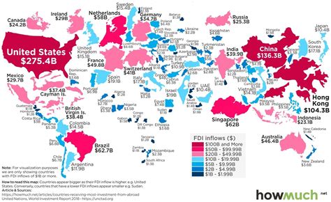 Mapped Foreign Direct Investment By Country Map Foreign Direct