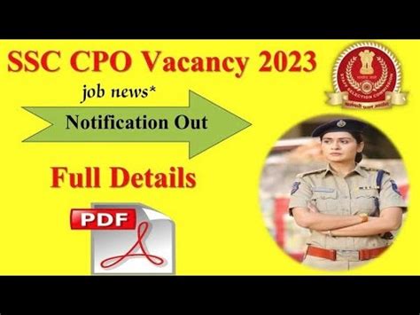 Ssc Cpo Vacancy Sub Inspector Delhi Police And Capf Armd Police