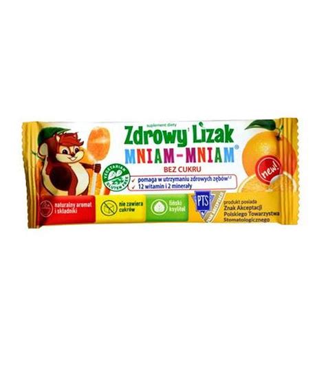 Zdrowy Lizak Mniam Mniam O Smaku Mango Szt Na Ko Ci I Odporno