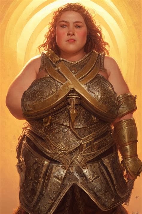 Krea Ai Portrait Chubby Female Dwarf Queen Bronze Dwar