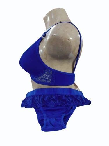 Cotton Hosiery T Shirt Ladies Royal Blue Bra Panty Set Size 32c At Rs 100piece In New Delhi