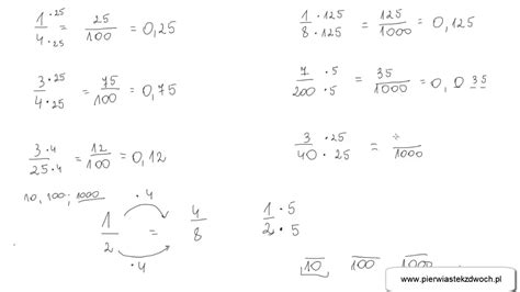 Zamiana Ułamka Zwykłego Na Dziesiętny Część 23 Youtube