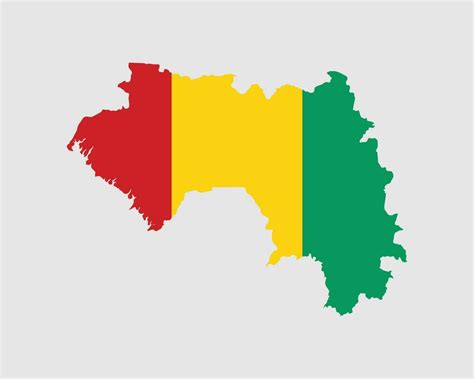 Guinea Map Flag Map Of The Republic Of Guinea With The Guinean Country