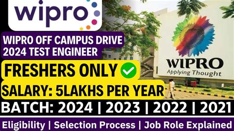 Wipro Recruitment 2024 Wipro Off Campus Drive For 2024 2023 Batch Hiring Youtube