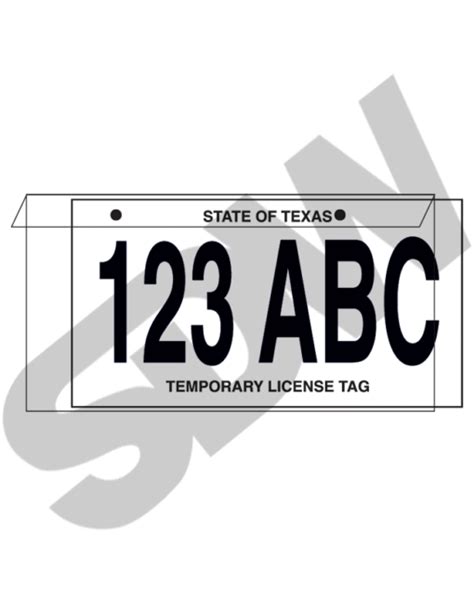 Licence Plate Holder: Temporary Tag Protector Jackets (100pk) #16-241 – SDW