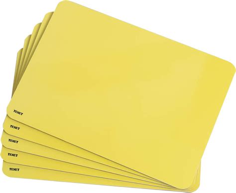 Texet A4 Plain Double Sided Whiteboard Yellow Pack Of 5 This