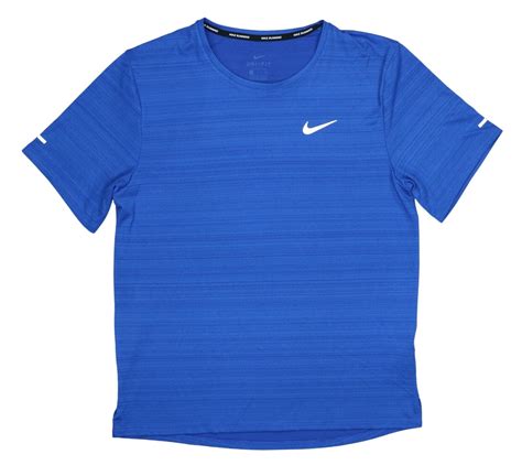 Nike Dry Dri Fit Miler Solid Crew Neck Short Sleeve Athletic Mens T