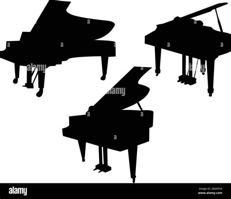 illustration of piano silhouette - vector Stock Vector Image & Art - Alamy