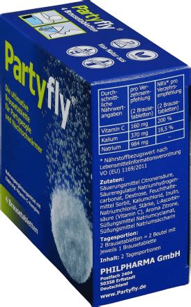 Partyfly Elektrolyt Vitamin C Komplex Brausetabletten 4 St 26 G