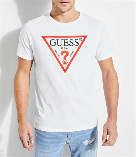 From Guess This Shirt Featurescrew Neckshort Sleevesslim Fitsquare Hemcottonmachine