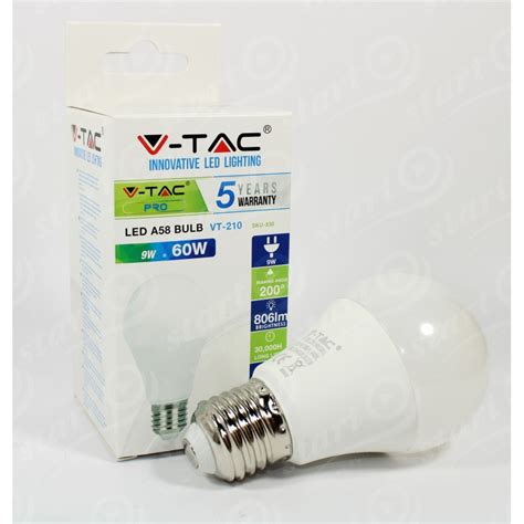 V Tac Pro Vt Lampadina Led E W Bulb A Chip Samsung Sku