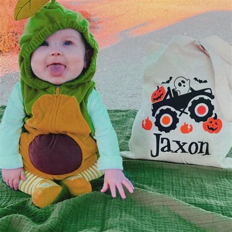 Personalized Halloween Bag, Cute Pumpkin Spider Ghost Bag for Kids ...