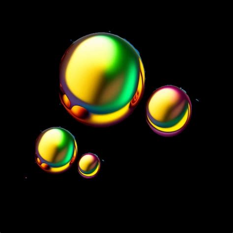 Premium PSD | 3d golden bubble effect
