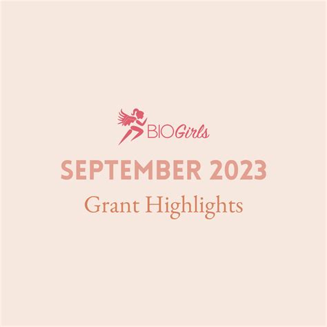 September 2023 Grant Highlights — BIO Girls