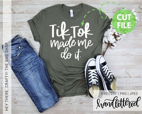 Tiktok Made Me Do It Hand Lettered SVG PNG DXF Jpeg // Cutting File Instant Download Cricut ...